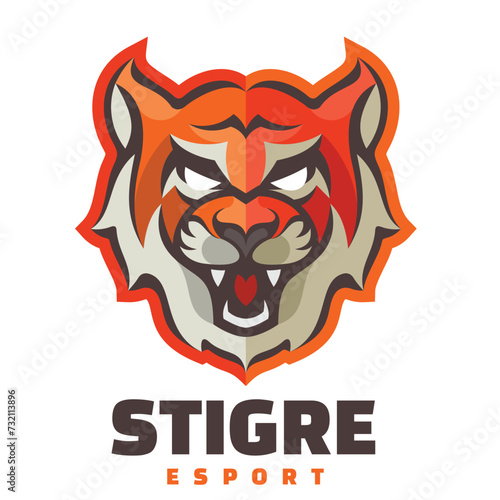 animals head charater mascot logo template