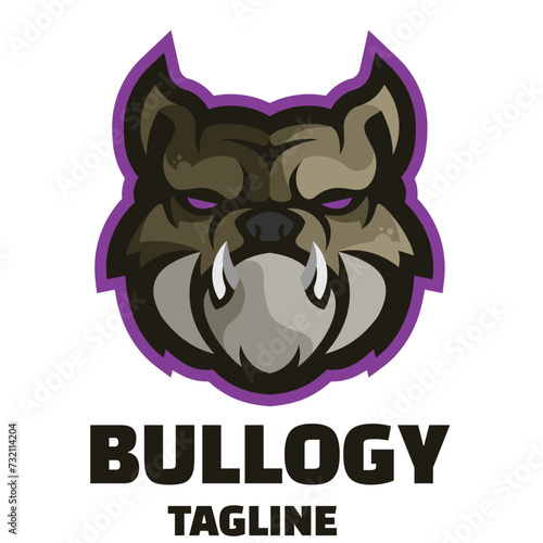 animals head charater mascot logo template