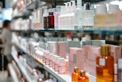 Wallpaper Mural Skincare lavender oil cream, antiaging wellness treatment beauty empowerment. Body care skincare dispenser. Treatment skin powder jar mockup. cartridge package soap foam pot Torontodigital.ca