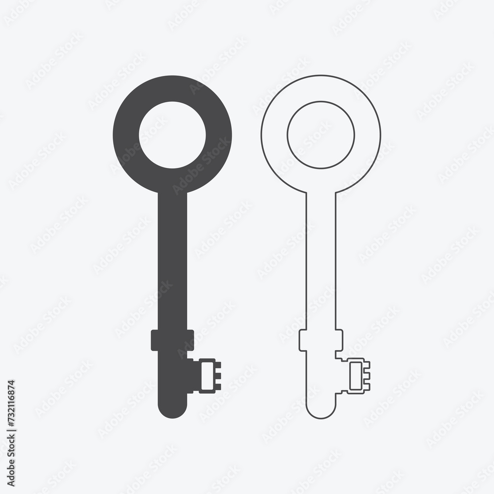 Key Icon Modern Vector Illustration Icon Collection Key Icon Modern Vector Illustration Icon Collection