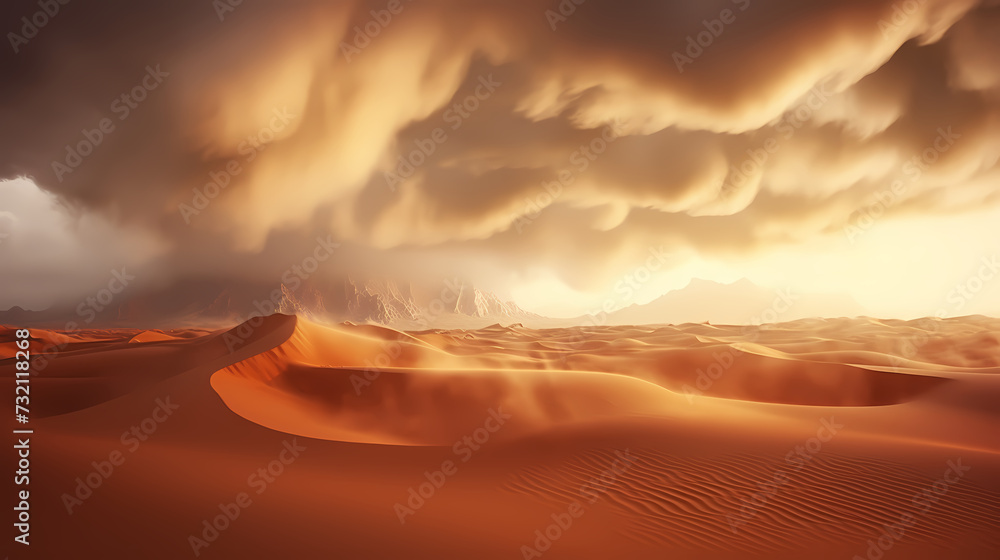 Desert background, desert landscape photography with golden sand dunes Desert background, desert landscape photography with golden sand dunes