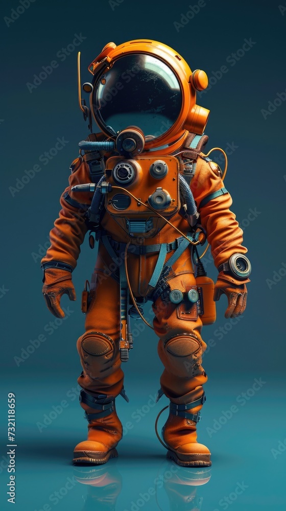 Cartoon digital avatars of Deep Sea Diver Cartoon digital avatars of Deep Sea Diver