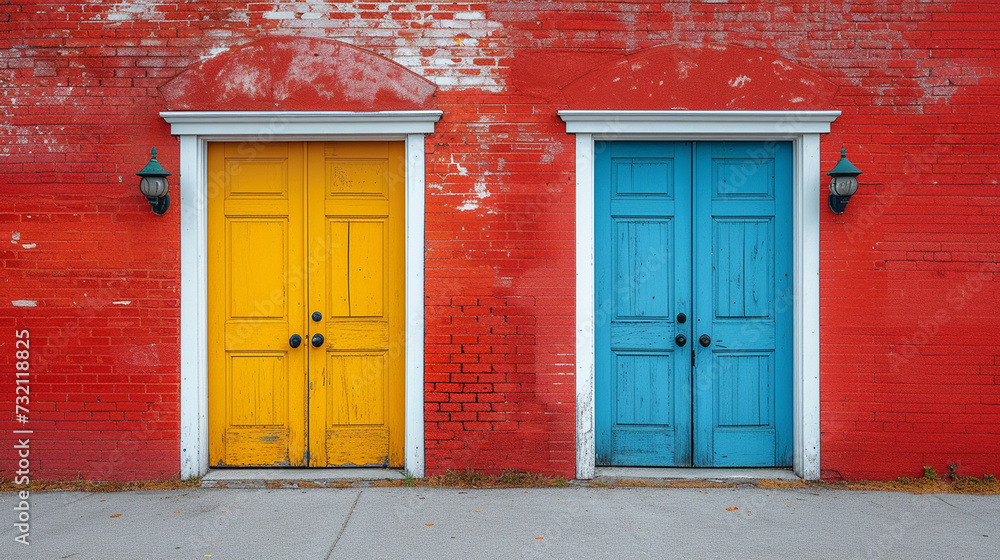 The doors of the colorful creative district,