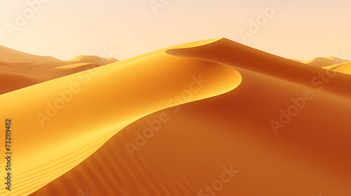 Desert background, desert landscape photography with golden sand dunes