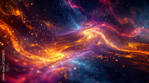 The vibrant energy of plasma streams crackling and sparking as it dances across the void painting a tapestry of glowing arcs and spirals.