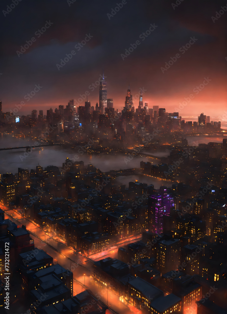 Naklejka premium view of the city