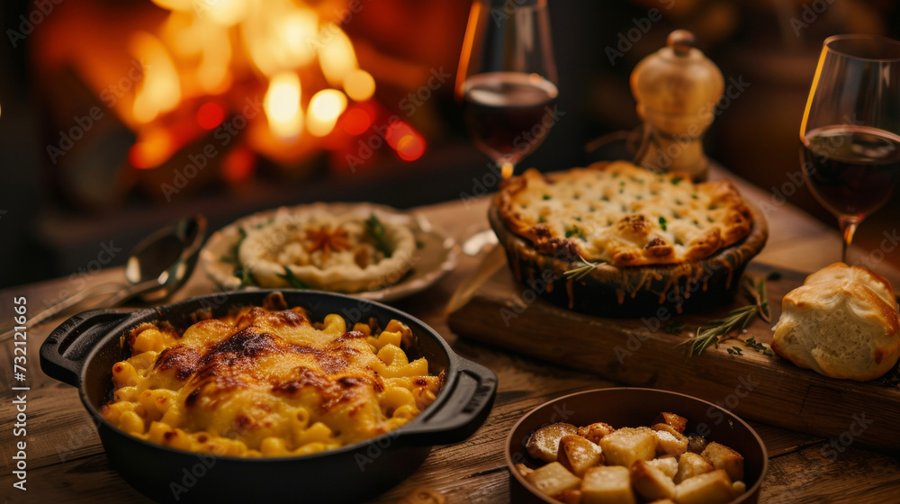 Picture yourself gathering around a miniature fireplace with loved ones indulging in tiny dishes of hearty mac and cheese and mini pot pies the perfect comfort food to share Picture yourself gathering around a miniature fireplace with loved ones indulging in tiny dishes of hearty mac and cheese and mini pot pies the perfect comfort food to share