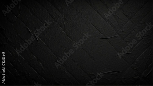 Dark black paper vintage texture with some lighting and black vignette from Generative AI