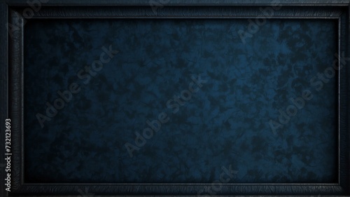 Dark blue paper texture with bright center lighting and black vignette frame border from Generative AI