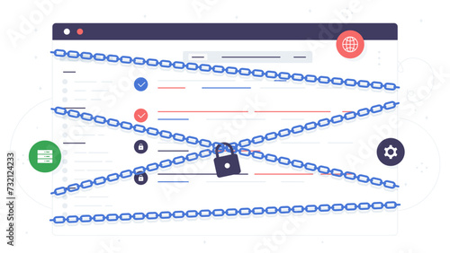Blocked web page vector concept