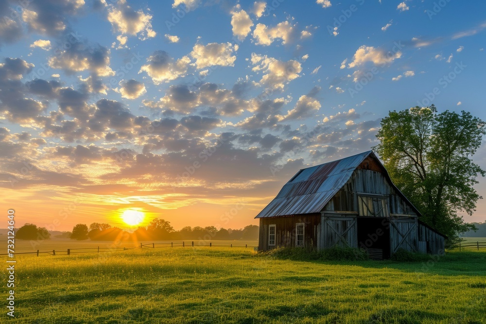 Farm barn. Background with selective focus and copy space Farm barn. Background with selective focus and copy space