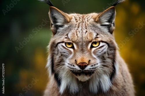 Elusive Lynx animal cat closeup. Nature outdoor forest big mammal. Generate Ai