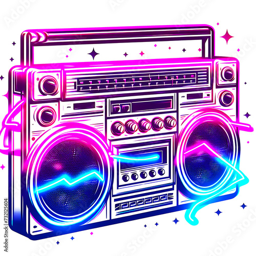 retro cassette recorder boombox