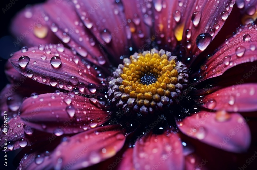 Obraz premium Intricate Macro shot flower. Natural flora. Generate Ai