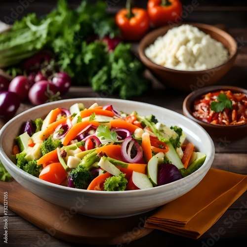 vegetable salad with cheese