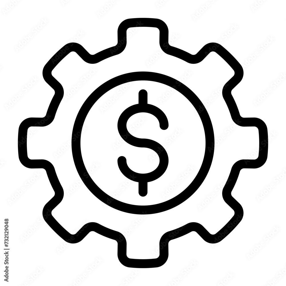 This is the Setting icon from the Accounting icon collection with an Outline style This is the Setting icon from the Accounting icon collection with an Outline style