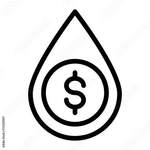 This is the Drop icon from the Accounting icon collection with an Outline style