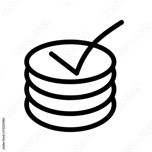 This is the Check icon from the Accounting icon collection with an Outline style
