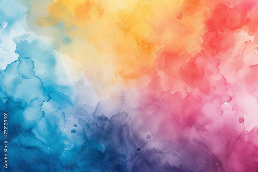 Bright and colorful watercolor paint texture as a background Offering a vibrant and artistic base for creative projects and artistic expressions