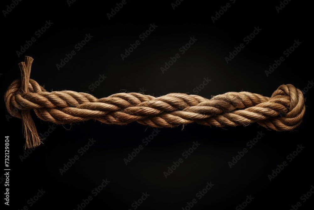 Strong rope line frame. Art line above care textile. Generate Ai Strong rope line frame. Art line above care textile. Generate Ai