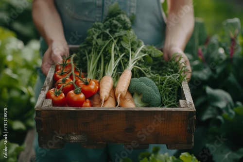 Exciting delivery of fresh and organic vegetables to your doorstep Capturing the convenience and joy of receiving healthy Farm-to-table produce directly from local farmers © Bijac