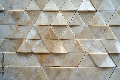 Polished Semi-gloss wall background with triangular tiles Offering a modern and stylish texture for design projects Emphasizing geometric patterns and contemporary aesthetics