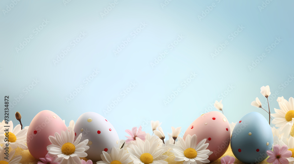 Easter background, many colorful Easter eggs Easter background, many colorful Easter eggs