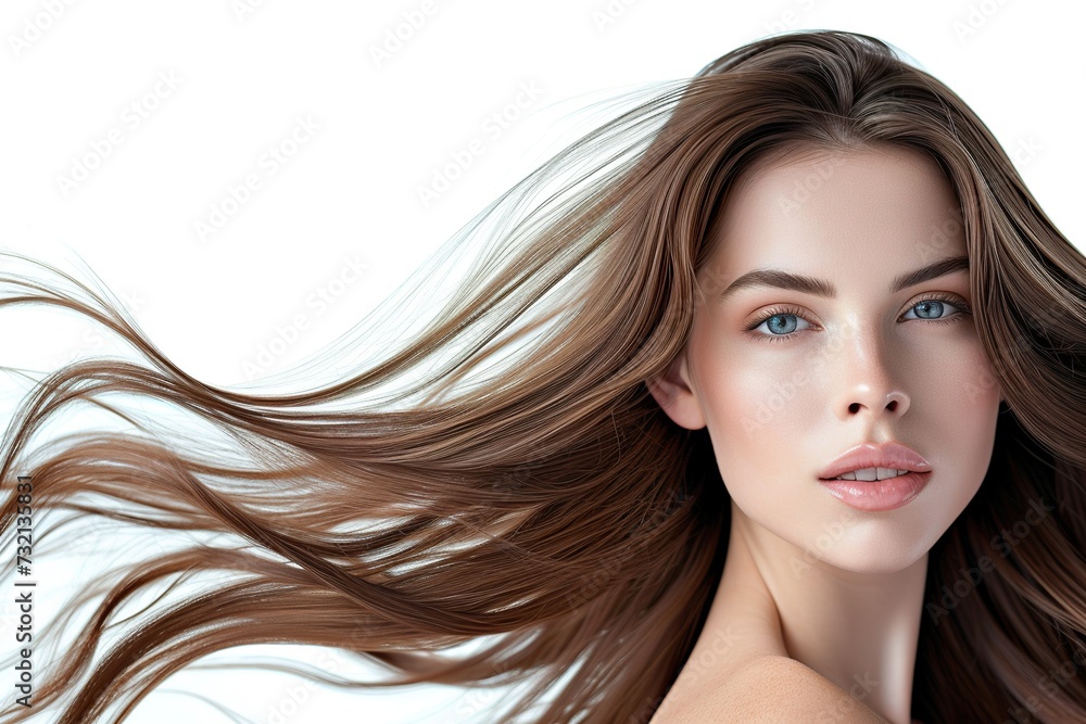 closeup photo portrait of a beautiful young female model woman shaking her beautiful brunette hair in motion for shampoo conditioner hair products closeup photo portrait of a beautiful young female model woman shaking her beautiful brunette hair in motion for shampoo conditioner hair products