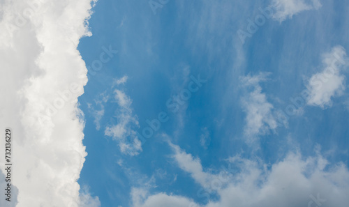 blue sky with clouds for wallpaper postcard background