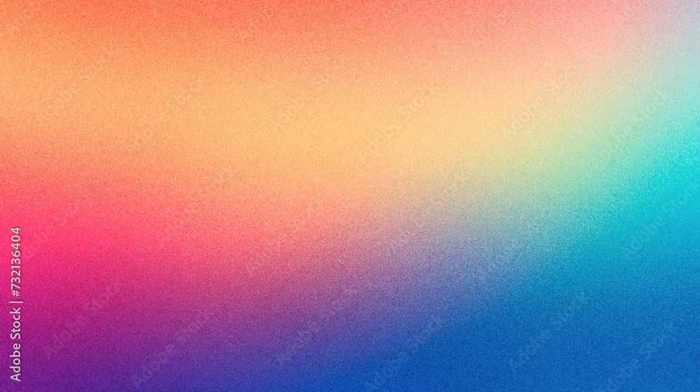 Psychedelic gradient with bright hues and grainy texture. Grainy gradients style, vintage noise, abstract background