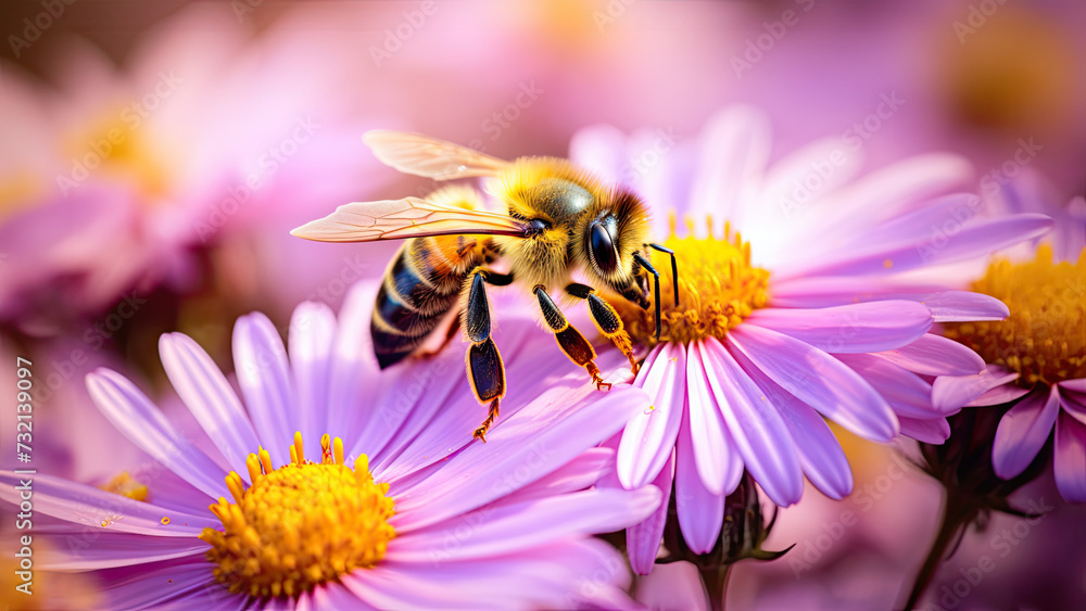Bee and flower with room for text created with Generative AI technology
Bee and flower with room for text created with Generative AI technology