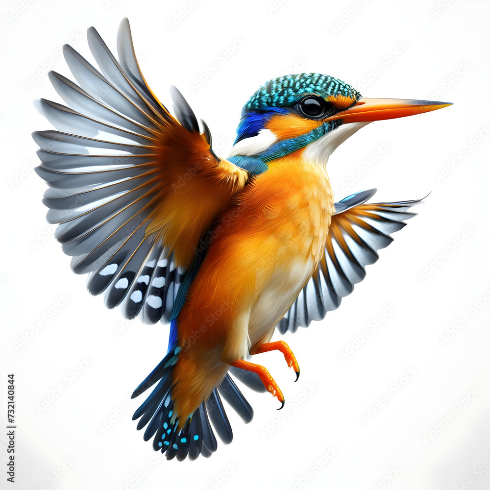 A beautiful Bird On White Background A beautiful Bird On White Background