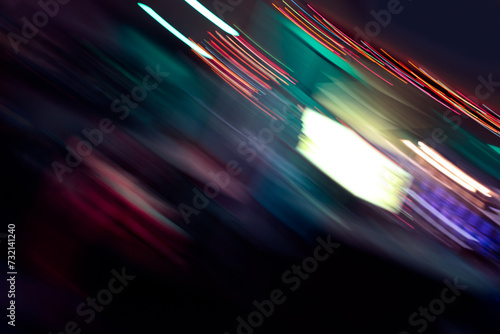 Abstract Layer Neon Light Colors in Motion