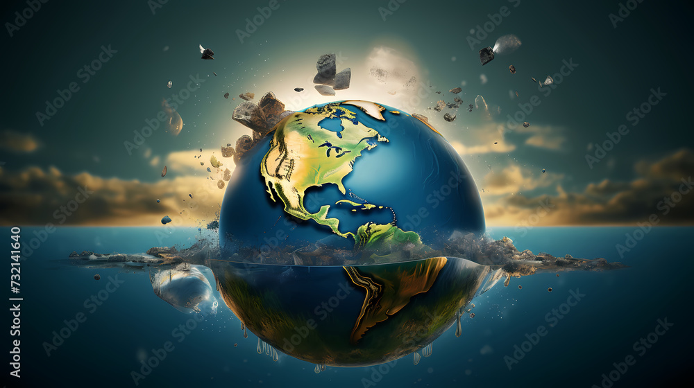 Naklejka premium World water day illustration, save water