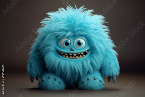 Grotesque Monsters cute. Colorful play soft. Generate Ai