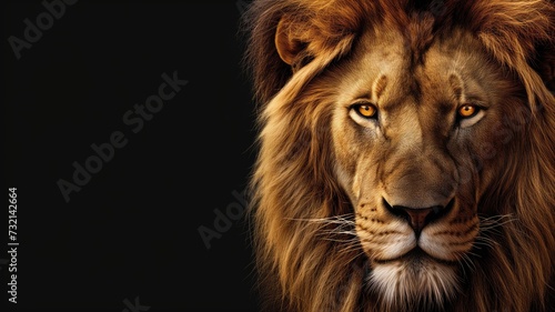 The majestic lion s piercing stare captivates in a dramatic portrait