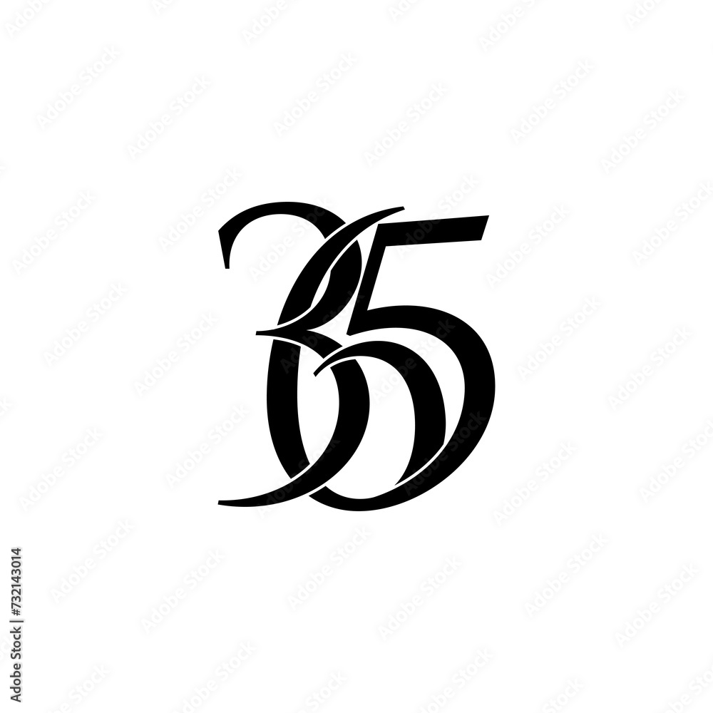 365 lettering initial monogram logo design 365 lettering initial monogram logo design