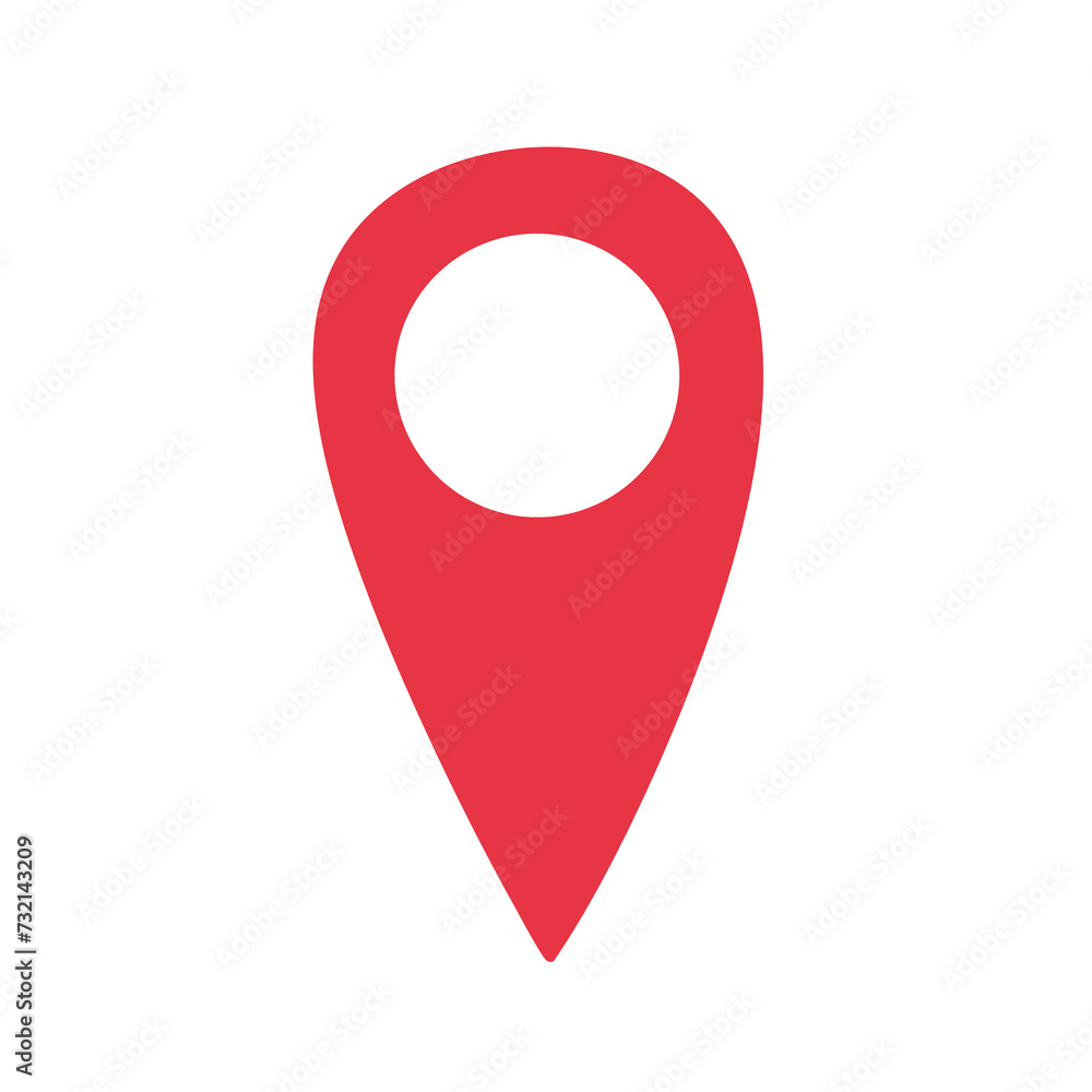 Map pin location pointer icon. Map pin location pointer icon.
