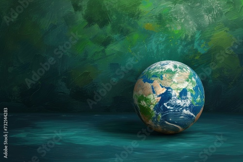 earth day, rendered in impressionism style, copy space - generative ai