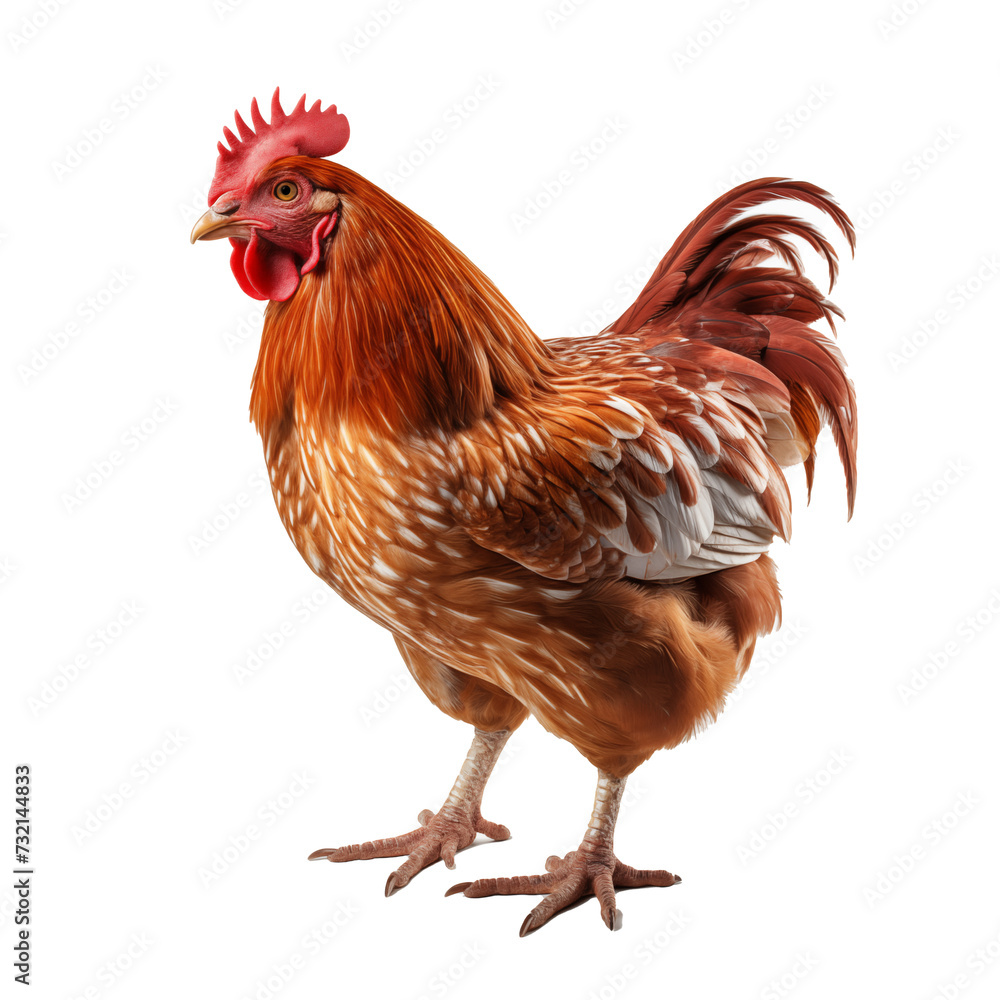 Fototapeta premium Chicken on transparent background.