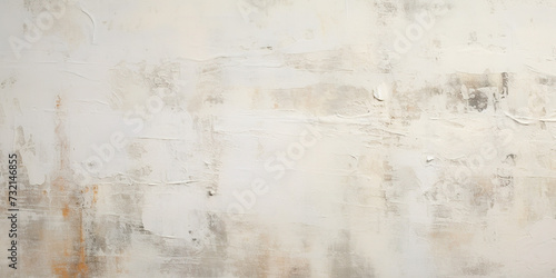 Abstract white oil paint brushstrokes texture pattern background. Contemporary modern art painting with the use of palette knife  highly textured wallpaper backdrop