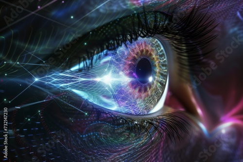 Human Cyborg AI Eye stye. Eye color vision deficiency correction optic nerve lens galaxy color vision. Visionary iris epithelial laser in situ keratomileusis sight eyelid twitching eyelashes