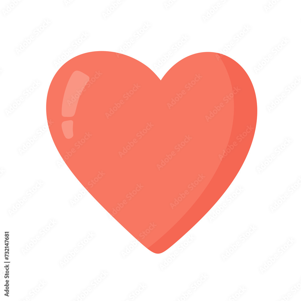 Red heart icon. Red heart icon.
