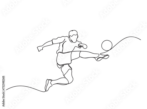 Soccer Player Single Line Drawing Ai, EPS, SVG, PNG, JPG zip file