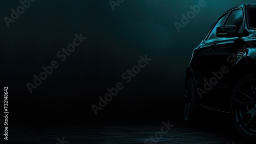 Mysterious dark vehicle in a shadowy setting © Татьяна Макарова