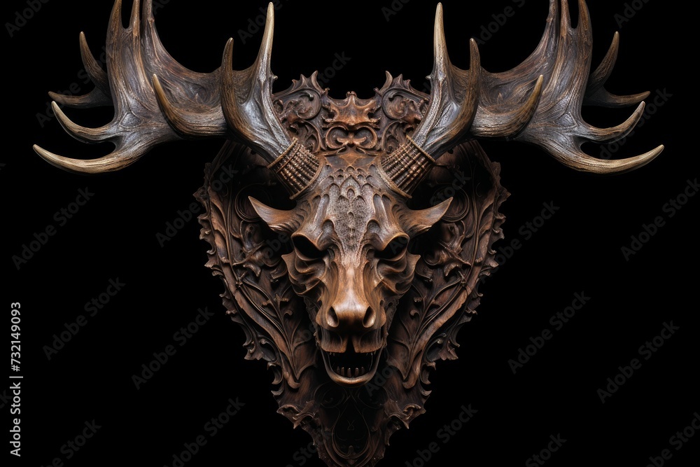 Moose head. Wildlife male animal. Generate Ai Moose head. Wildlife male animal. Generate Ai