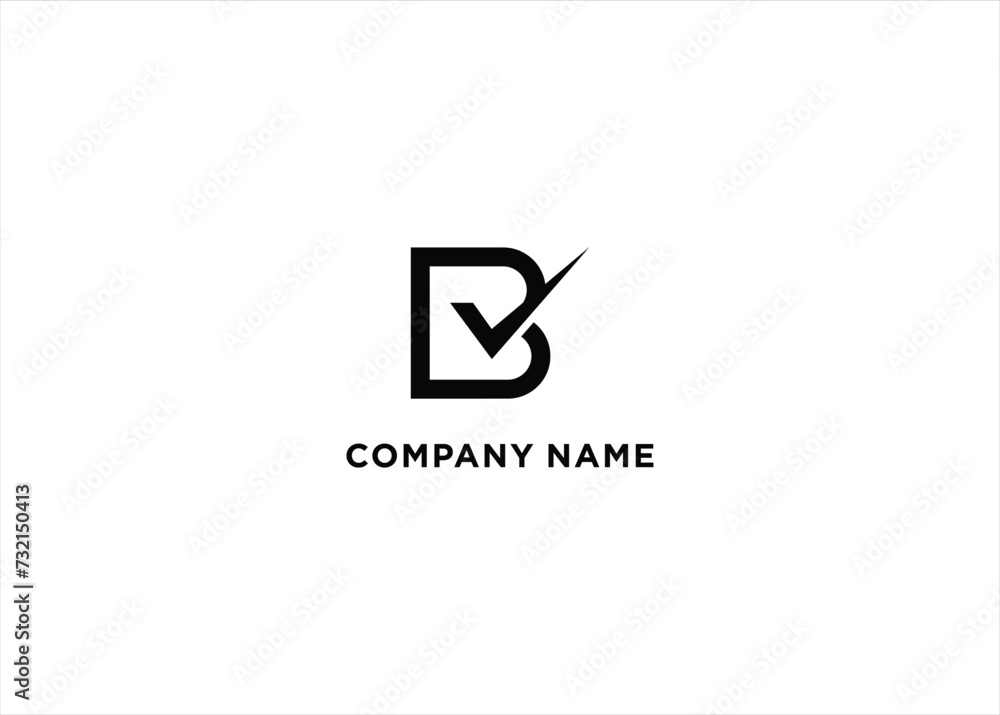 Letter B Tick Vector Design Stock Vector Letter B Tick Vector Design Stock Vector
