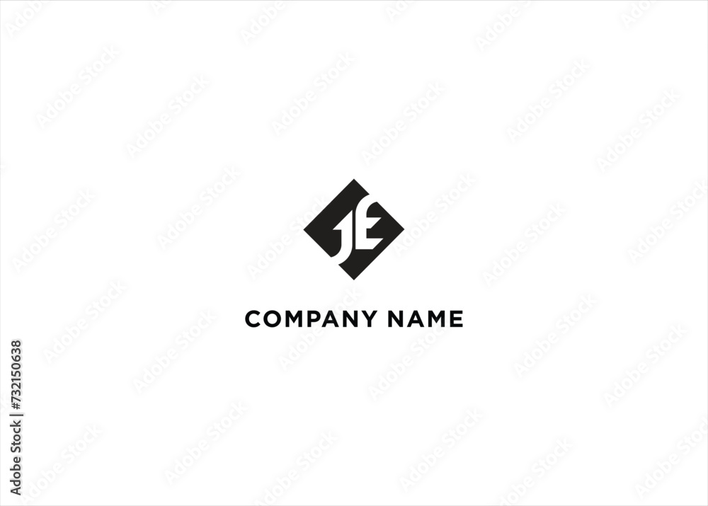 JE logo design vector template JE logo design vector template