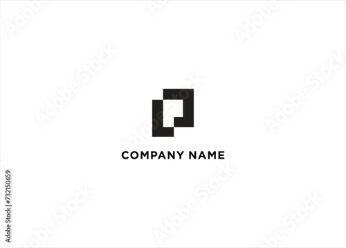 Letter P Logo Design Stock Vector