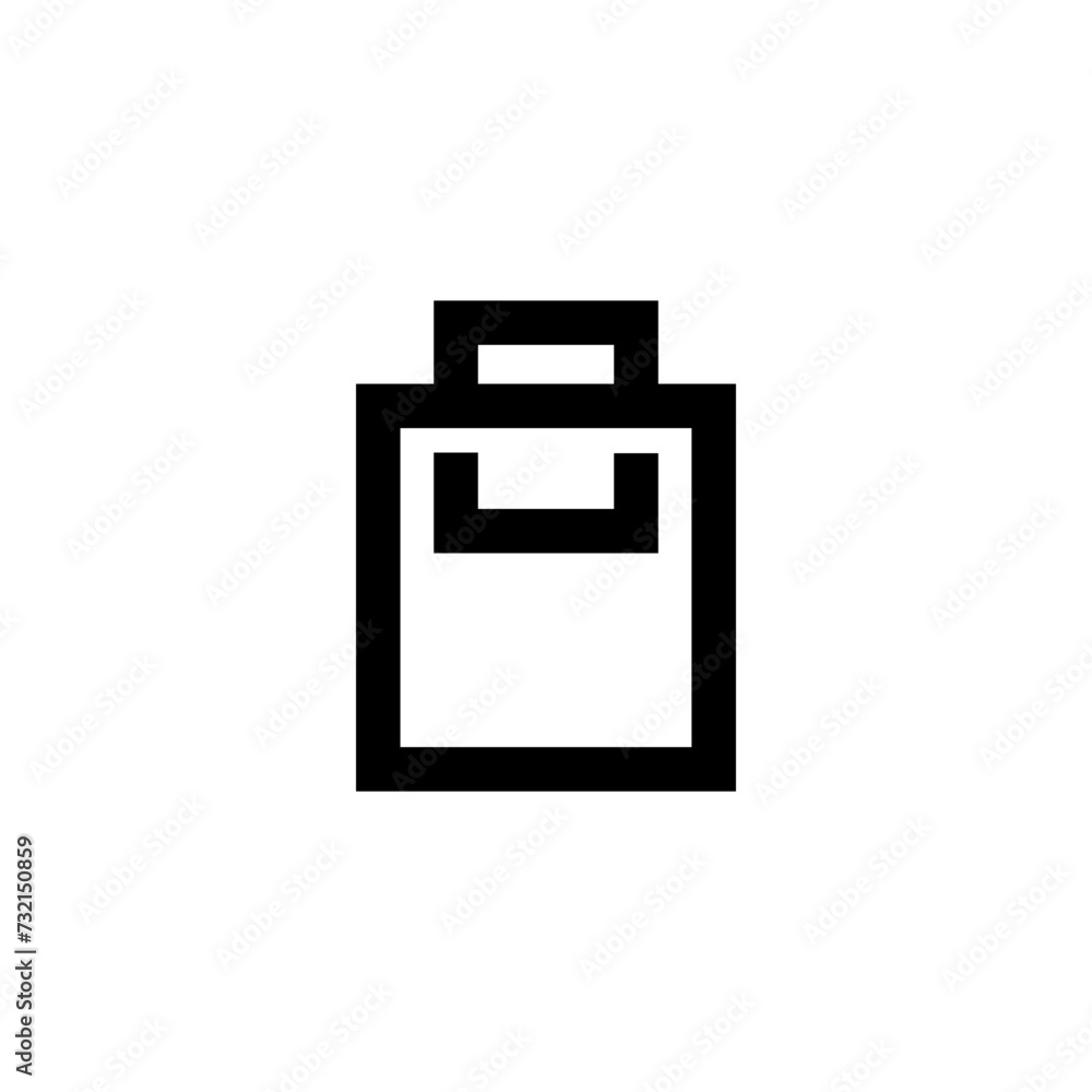 Shopping Bag Icon Simple Line Style Vector Perfect Web and Mobile Illustration 